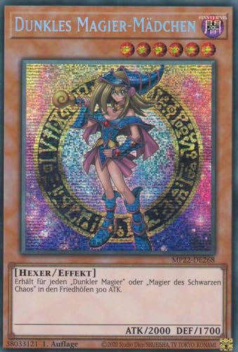 Dunkles Magier-Mädchen Prismatic Secret Rare MP22-DE268 - Tin of The Pharaoh’s Gods - mit GamersHeaven Cardboard Guard von GAMERSHEAVEN