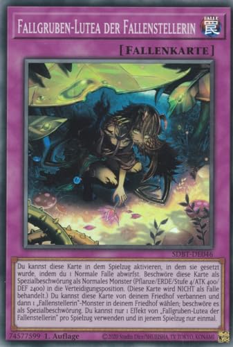 Fallgruben-Lutea der Fallenstellerin Super Rare SDBT-DE046 - Beware of Traptrix - mit GamersHeaven Cardboard Guard von GAMERSHEAVEN