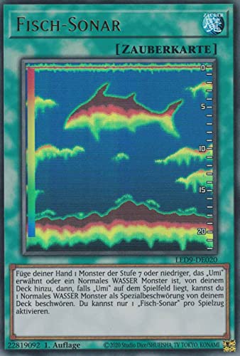 Fisch-Sonar Ultra Rare LED9-DE020 - Legendary Duelists Duels from The Deep - mit GamersHeaven Cardboard Guard von GAMERSHEAVEN