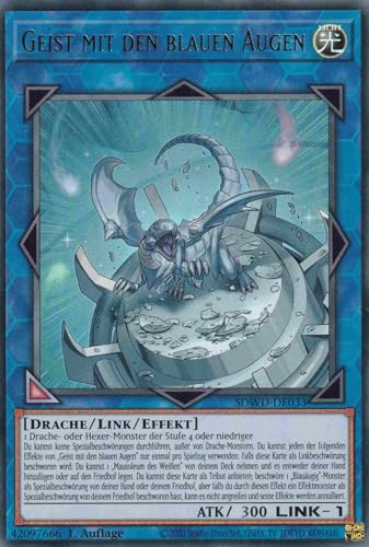 Geist mit den blauen Augen Ultra Rare SDWD-DE033 - Blue-Eyes White Destiny Karte - mit GamersHeaven Cardboard Guard von GAMERSHEAVEN