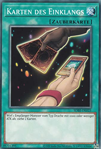 Karten des Einklangs Common SDBE-DE025 - Saga of Blue-Eyes White Dragon Karte - mit GamersHeaven Cardboard Guard von GAMERSHEAVEN