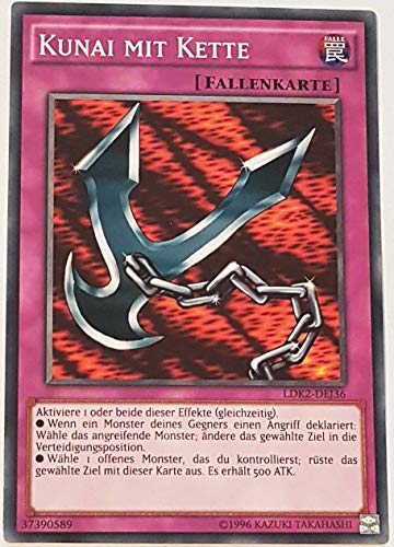 Kunai mit Kette Common LDK2-DEJ36 - Legendary Decks 2 Karte mit GamersHeaven Cardboard Guard von GAMERSHEAVEN