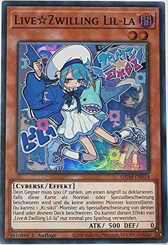 Live☆Zwilling Lil-la Super Rare GEIM-DE014 - Genesis Impact Karte - mit GamersHeaven Cardboard Guard von GAMERSHEAVEN