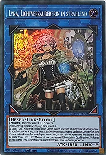 Lyna, Lichtverzaubererin in strahlend Super Rare LIOV-DE049 - Lightning Overdrive Karte - mit GamersHeaven Cardboard Guard von GAMERSHEAVEN