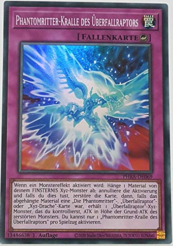 Phantomritter-Kralle des Überfallraptors Super Rare PHRA-DE069 - Phantom Rage Karte - mit GamersHeaven Cardboard Guard von GAMERSHEAVEN