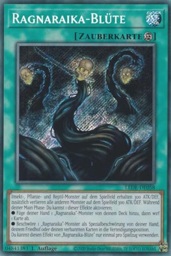 Ragnaraika-Blüte Secret Rare LEDE-DE058 - Legacy of Destruction Karte - mit GamersHeaven Cardboard Guard von GAMERSHEAVEN