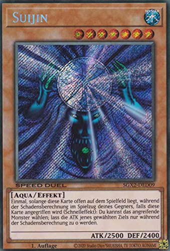 Suijin Secret Rare SGX2-DED09 - Speed Duel GX: Midterm Paradox - mit GamersHeaven Cardboard Guard von GAMERSHEAVEN