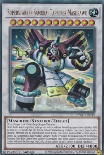 Superstarker Samurai Tapferer Masurawo Ultra Rare CYAC-DE039 - Cyberstorm Access Karte - mit GamersHeaven Cardboard Guard Superstarker Samurai Tapferer Masurawo Ultra Rare CYAC-DE039 - Cyberstorm Access Karte - mit GamersHeaven Cardboard Guard von GAMERSHEAVEN