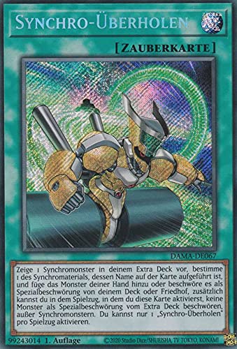 Synchro-Überholen Secret Rare DAMA-DE067 - Dawn of Majesty Karte - mit GamersHeaven Cardboard Guard von GAMERSHEAVEN