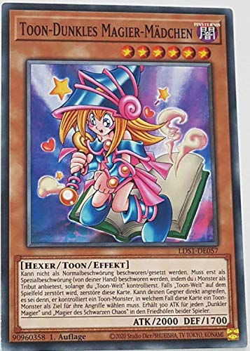 Toon-Dunkles Magier-Mädchen Common LDS1-DE057 - Legendary Duelists: Season 1 - mit GamersHeaven Cardboard Guard von GAMERSHEAVEN