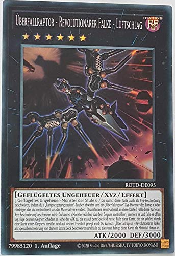 Überfallraptor - Revolutionärer Falke - Luftschlag Super Rare ROTD-DE095 - Rise of The Duelist Karte - mit GamersHeaven Cardboard Guard von GAMERSHEAVEN