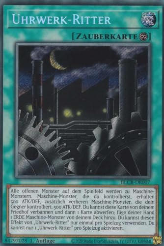 Uhrwerk-Ritter Secret Rare BLCR-DE007 - Battles of Legend Crystal Revenge - mit GamersHeaven Cardboard Guard von GAMERSHEAVEN