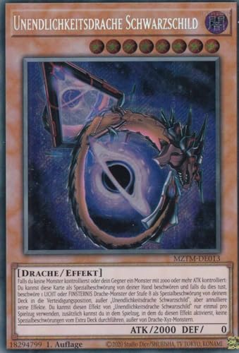 Unendlichkeitsdrache Schwarzschild Secret Rare MZTM-DE013 - Maze of The Master Karte - mit GamersHeaven Cardboard Guard Unendlichkeitsdrache Schwarzschild Secret Rare MZTM-DE013 - Maze of The Master Karte - mit GamersHeaven Cardboard Guard von GAMERSHEAVEN