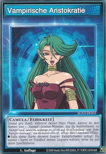 Vampirische Aristokratie Common SGX3-DES03 - Speed Duel GX: Duelists of Shadows - mit GamersHeaven Cardboard Guard von GAMERSHEAVEN