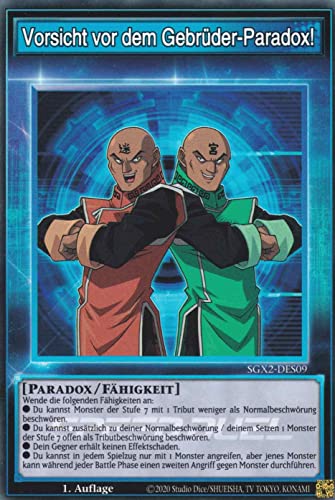 Vorsicht vor dem Gebrüder-Paradox! Common SGX2-DES09 - Speed Duel GX: Midterm Paradox - mit GamersHeaven Cardboard Guard von GAMERSHEAVEN