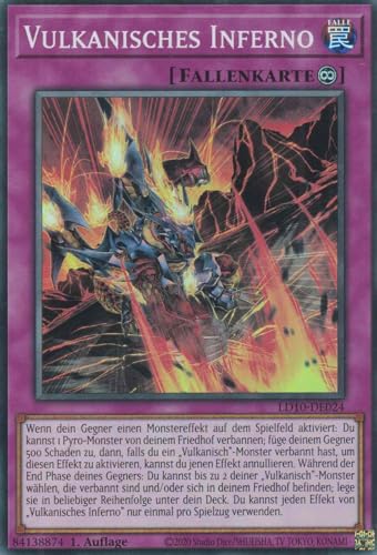 Vulkanisches Inferno Super Rare LD10-DE024 - Legendary Duelists Soulburning Volcano Karte - mit GamersHeaven Cardboard Guard Vulkanisches Inferno Super Rare LD10-DE024 - Legendary Duelists Soulburning Volcano Karte - mit GamersHeaven Cardboard Guard von GAMERSHEAVEN