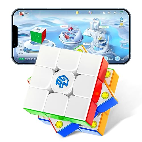 GAN 356iCS Smart Cube Magnetischer 3x3, Speed Cube - Intelligentes Tracking & Auswechselbare Batterien mit CubeStation App, Gehören Geräte mit IOS 9.0+, Android 4.4+ für Kinder Anfänger von GAN