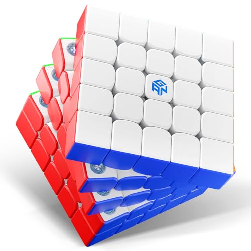 GAN 562 Zauberwürfel Profi 5x5，Speed Cube mit Doppelschichtdesign & Omnidirektionales Kernpositionierungsdesign & Gewicht 124g, Magic Cube für Kinder Erwachsene Flagship (UV Coated) von GAN