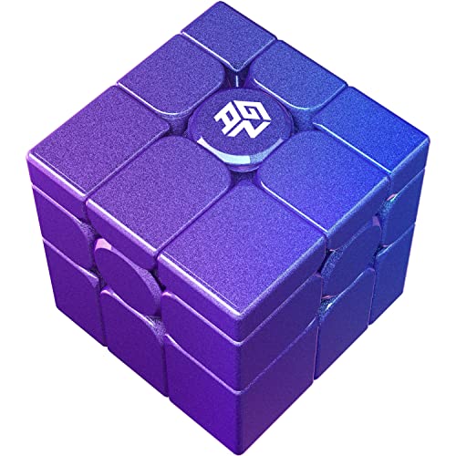 GAN Mirror Cube UV Coated 3x3x3, Magic Speedcube Mirror Zauberwürfel Original, 3D Puzzle Magischer Würfel mit Sticker für Kinder und Erwachsene Lila, Löse durch die Form, Mirror-M-UV von GAN