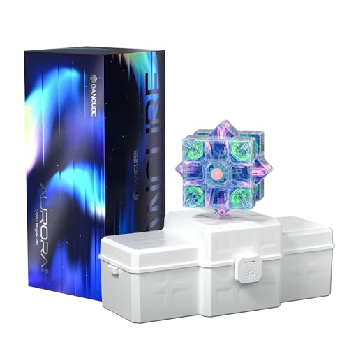 GAN 3x3 Zauberwürfel Magnetisch Speed Cube Magic Cube mit Professionellem Anti-POP, Anpassbarem Gefühl, Profi-Würfel für Kinder und Erwachsene,Gan 14 Maglev Pro Aurora von GAN