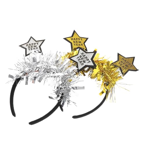 GANAZONO 2 Stück neujahr kopfschmuck Weihnachten Dekorationen Fiesta weihnachtskopfschmuck weihnachts stirnband Stirnbänder für die Silvesterparty Partyzubehör für das neue Jahr Grüßer von GANAZONO