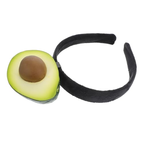 GANAZONO Frucht Avocado Stirnband Avocados Haarschmuck Für Stirnbänder Party Haarband Kopfbedeckung Lustiges Kostüm Accessoire Essenshut Stirnband Avocado Haarschmuck Grünes Tuch von GANAZONO