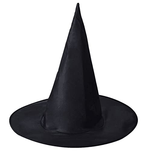 GANYKQ Persönlichkeit Schwarz Zauberer Hut Halloween Hut Kinder Cosplay Hut Hexenhut Spitze Kostüm Requisiten für Halloween Party von GANYKQ