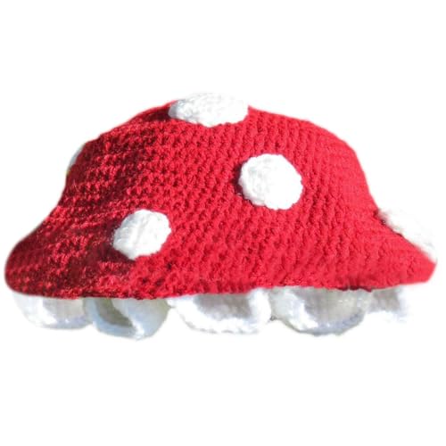 GANYKQ Slouchy Hat Lustige Pilz Häkelmütze Groß für Damen Herren Bild Requisiten Halloween Party von GANYKQ