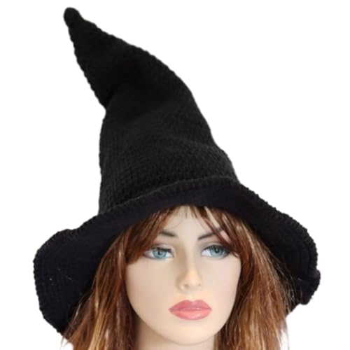 GANYKQ Unisex Halloween Schirmmütze Hexenhut Häkeln Zauberer Hut Männer Frauen Cosplay Hexenhut mehrere Arten zur Auswahl von GANYKQ