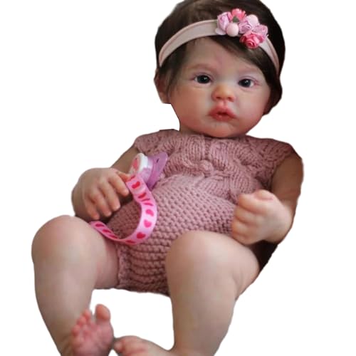 48 Cm Simulation Säugling Offene Augen Realistische Wiedergeburt Mit Handgefertigten Implantierten Haaren Für Baby Kinder Begleiten Die Wiedergeburt Realistisches Gewicht Anschaulich Baby Mädchen von GAOINTELL