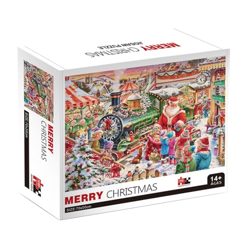 Festliches Weihnachtspuzzle 1000 Teile Hochwertiges Puzzle Stadtansicht Papierpuzzle Ölgemälde Stressspielzeug Für Erwachsene Weihnachtspuzzle Festliches Weihnachtspuzzle Mit Weihnachtsmotiv von GAOINTELL