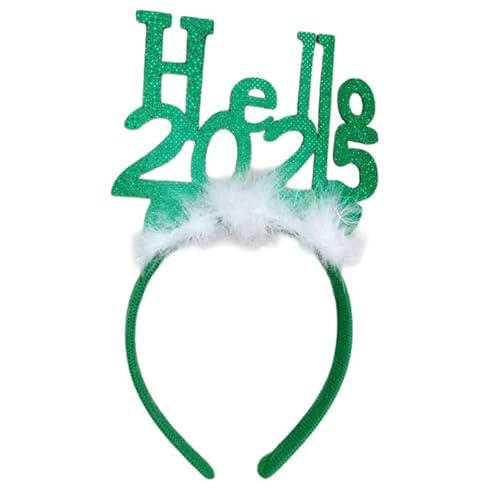 GAOINTELL 2025 Feder Stirnband Weihnachten Kopfbedeckung Neujahr Party Foto Requisiten Feder Karaoke Party Kopfbedeckung Cosplay Zubehör von GAOINTELL