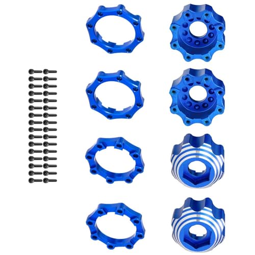 GAOINTELL 4 Stück Metall Sechskant Adapter Für Autospielzeug Erweiterter Radantriebsnaben Adapter Ersatzteil Für Ferngesteuertes Fahrzeugzubehör Fernbedienungsspielzeug Rad Sechskant Adapter von GAOINTELL