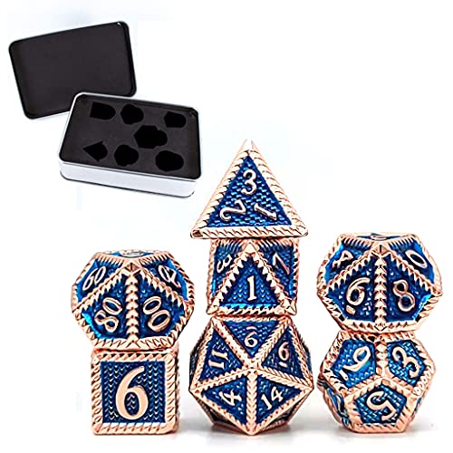 GAOINTELL 7Pcs Metall Würfel Facettenreiche Würfel Verschiedene Größen Digitale Zahl Würfel Mit Box Für Kind Pädagogisches Spielzeug Brettspiele von GAOINTELL