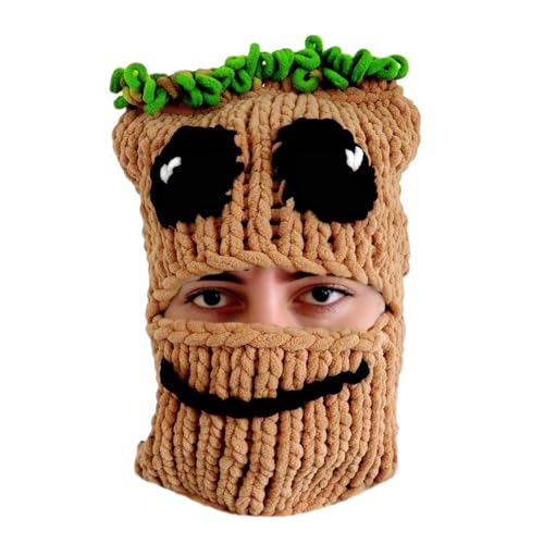 GAOINTELL Halloween Facecover Für Erwachsene Unisex Mottoparty Kostüm Treeman Neuheit Randloser Winter Warme Gesichtsmaske Kappen von GAOINTELL