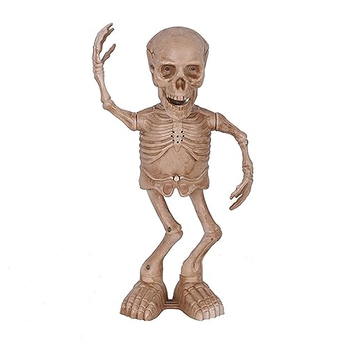 GAOINTELL Halloween Gesänge Skelett Tanzendes Skelett Gruseliges Bewegliches Skelett Spukhaus Horror Dekor Umzug Für Halloween Tanzendes Skelett von GAOINTELL