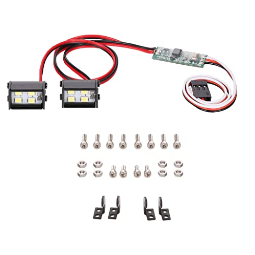 GAOINTELL Modell LED Leuchten Set Zubehör Suchscheinwerfer Schnalle Aus Metall Fixiert Für Crawler Teil Maßstab 1:10 SCX10 6 Teile Upgrade Teile Zubehör Maßstab 1:10 von GAOINTELL