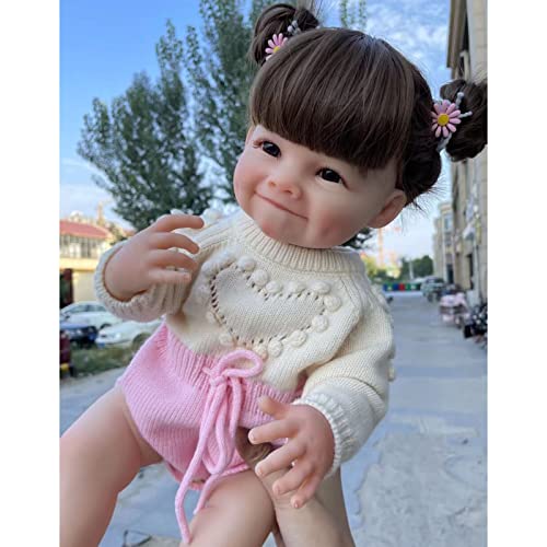 GAOINTELL Reborns Baby Zum Kuscheln 55 cm Mit Waschbarem Körper Simulation Eines Echten Elterlichen Pflegenden Kleinkind Mädchen Spielzeugs von GAOINTELL