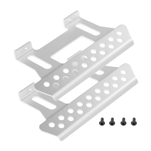 GAOINTELL Stilvolle Fußpedale Aus Aluminiumlegierung Trittschieber Teil Für SCX10 Fernbedienung Crawler Climbing Truck Maßstab 1:10 1/10 Crawler Car Metall Trittbrett Stilvolles Schwarzes Metall von GAOINTELL