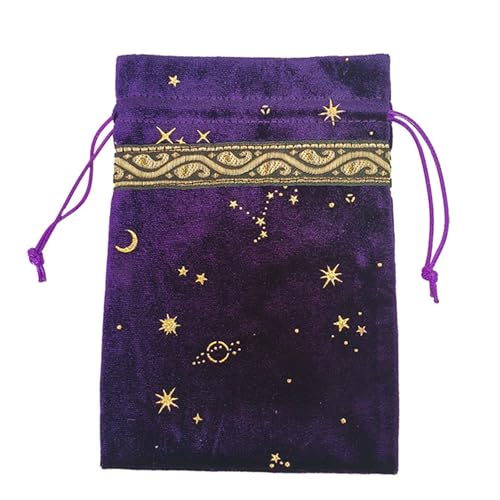 GAOINTELL Würfel Aufbewahrungstasche Flanell Tarot Kordelzug Tasche Brettspiel Karte Kordelzug Tasche Schmuck Runen Beutel von GAOINTELL