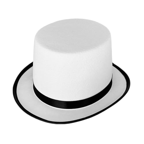 Modischer britischer flacher Hut für Magier-Kostüm, Aufführungen, Theateraufführungen, Musikalien, Zylinderhüte für Erwachsene, Kinder, Zylinderhüte für Herren, Zylinderhüte für Damen, Steampunk-Hüte von GAOINTELL