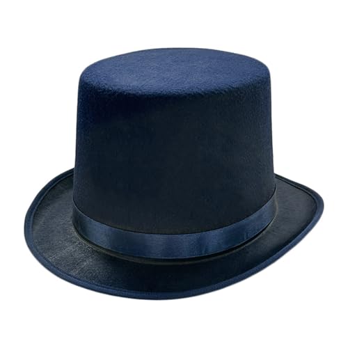 Modischer britischer flacher Hut für Magier-Kostüm, Aufführungen, Theateraufführungen, Musikalien, Zylinderhüte für Erwachsene, Kinder, Zylinderhüte für Herren, Zylinderhüte für Damen, Steampunk-Hüte von GAOINTELL