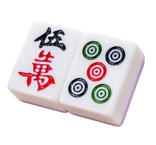 GAOJUNAN Mahjong Fliesen, Chinesisches Mahjong-Set, 144 Nummerierte Melaminfliesen, Professionelles Chinesisches Mahjong-Spielset, Mahjong-Fliesen Chinesisches Mah Jong(40mm) von GAOJUNAN