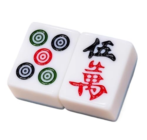 GAOJUNAN Mahjong Fliesen, Mah Jong Chinesisches Mahjong 144 Traditionelle Chinesische Mahjong-Spiele, Geeignet for Reisen Und Versammlungen Chinesisches Mah Jong(40mm) von GAOJUNAN