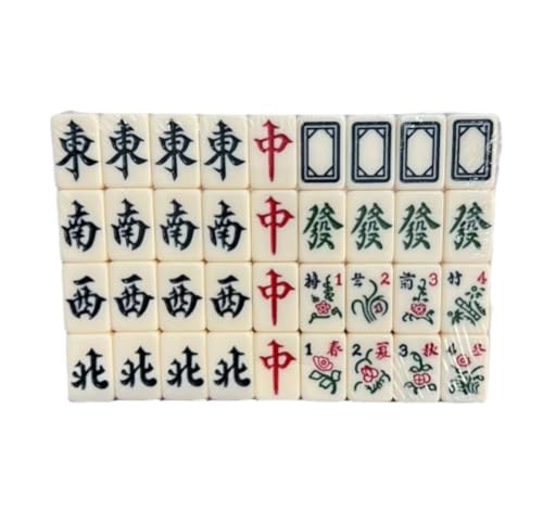 GAOJUNAN Mahjong Fliesen, Mah Jong Mahjong-Fliesen, Haushalt, Hand-Mahjong-Fliesen, Schlafsaal, Mahjong-Fliesen, Mahjong, 144 Blatt Chinesisches Mah Jong(Blue) von GAOJUNAN