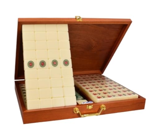 GAOJUNAN Mahjong Fliesen, Mahjong-Set, 144 Spielsteine, Traditionelles Chinesisches Mahjong-Set Oder Chinesisches Spiel Chinesisches Mah Jong(39mm) von GAOJUNAN