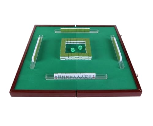 GAOJUNAN Mahjong Fliesen, Mahjong-Set, Mahjong-Set, Partyspiel, Traditionelles Spiel Mit Klapptisch, Aufbewahrungstasche, 144 Spielsteine Chinesisches Mah Jong(A) von GAOJUNAN