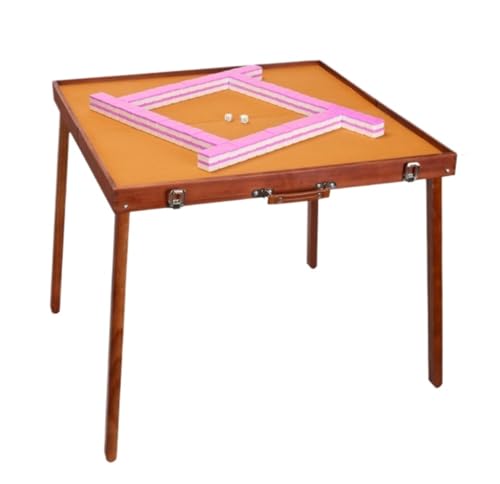 GAOJUNAN Mahjong Fliesen, Mahjong-Set Mit 144 Spielsteinen Und Mah-Jongg-Tisch, Traditionelles Spiel, Professionelles Chinesisches Mahjong-Set Chinesisches Mah Jong(Pink) von GAOJUNAN