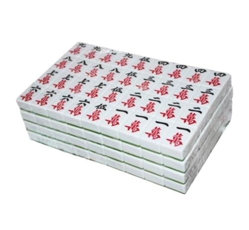 GAOJUNAN Mahjong Fliesen, Set Mit 144 Mahjong-Reise-Mah-Jongg-Reisen for Die Familie, Freizeit, Professionelles Chinesisches Mahjong-Mah-Jong Chinesisches Mah Jong(40MM) von GAOJUNAN