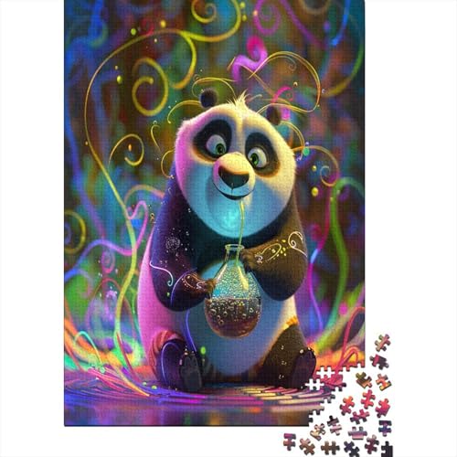 3D Pixar-style Panda Puzzle 500 Teile Egalo für Liebe und Freund unmögliches Puzzle buntes Puzzle Jigsaw Puzzle für Erwachsene und Kinder 500 Stück (52 x 38 cm) von GAOYUCHUN